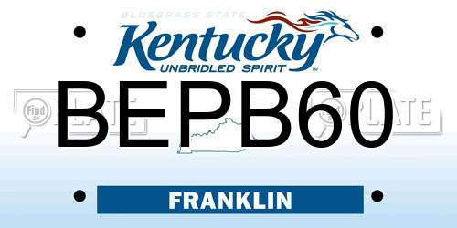 BEPB60 Kentucky License Plate