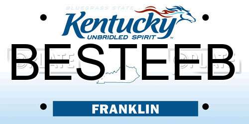 BESTEEB Kentucky License Plate