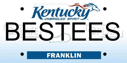 BESTEES Kentucky License Plate