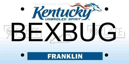 BEXBUG Kentucky License Plate