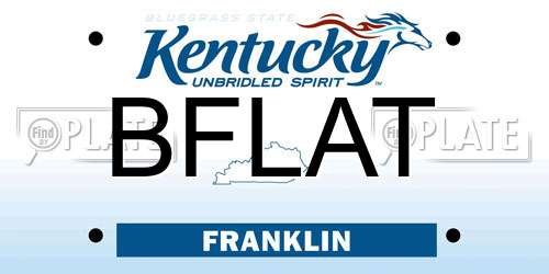BFLAT Kentucky License Plate