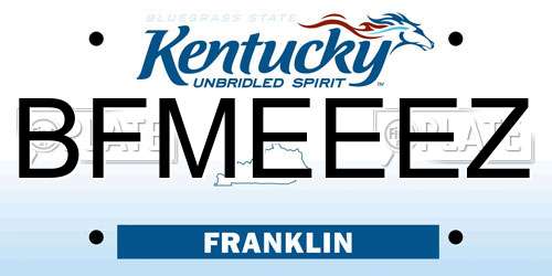 BFMEEEZ Kentucky License Plate