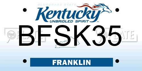 BFSK35 Kentucky License Plate