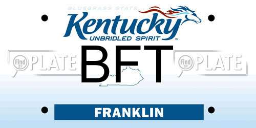 BFT Kentucky License Plate