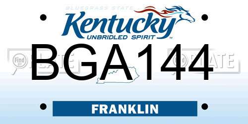 BGA144 Kentucky License Plate