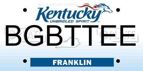 BGBTTEE Kentucky License Plate