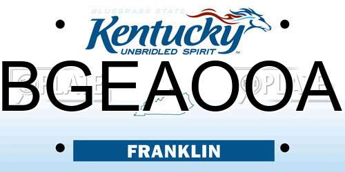 BGEAOOA Kentucky License Plate