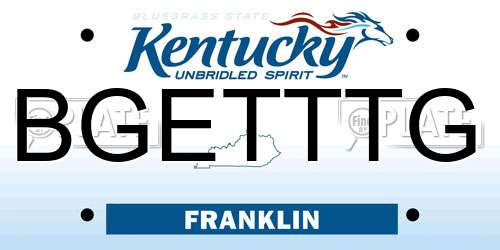 BGETTTG Kentucky License Plate
