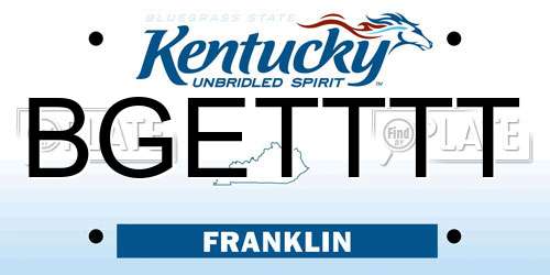 BGETTTT Kentucky License Plate