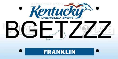 BGETZZZ Kentucky License Plate