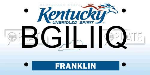 BGILIIQ Kentucky License Plate
