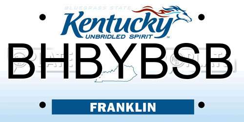 BHBYBSB Kentucky License Plate
