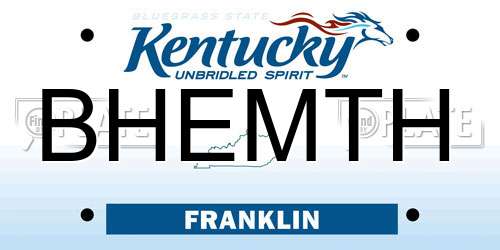 BHEMTH Kentucky License Plate