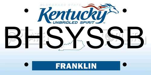 BHSYSSB Kentucky License Plate