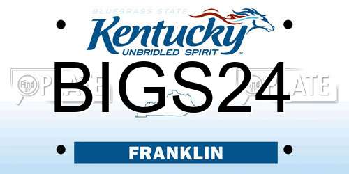 BIGS24 Kentucky License Plate