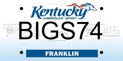 BIGS74 Kentucky License Plate