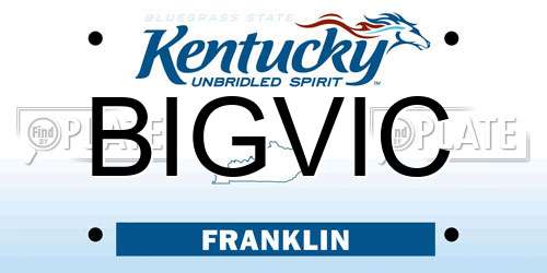 BIGVIC Kentucky License Plate
