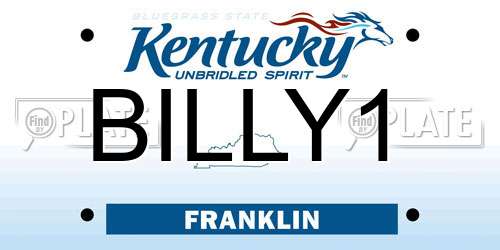 BILLY1 Kentucky License Plate
