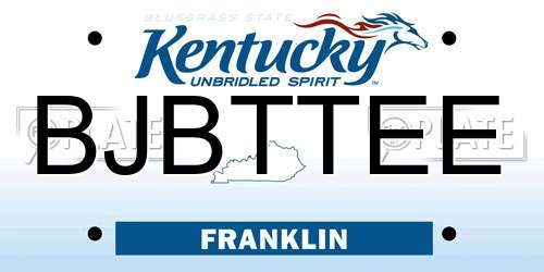 BJBTTEE Kentucky License Plate