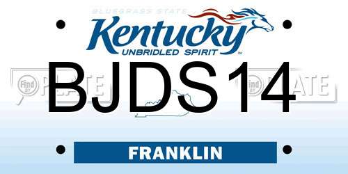 BJDS14 Kentucky License Plate