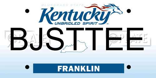 BJSTTEE Kentucky License Plate