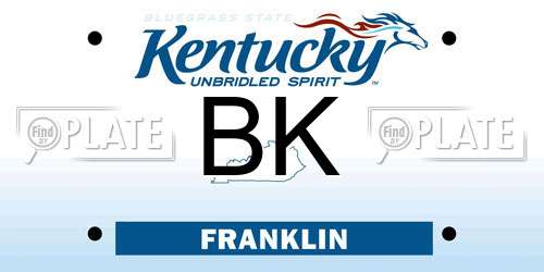 BK Kentucky License Plate