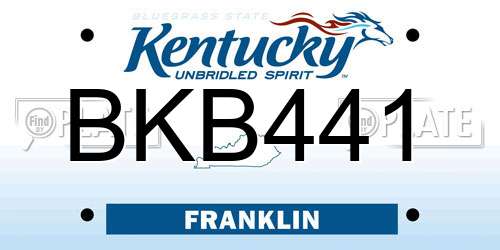BKB441 Kentucky License Plate