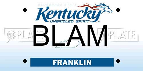 BLAM Kentucky License Plate