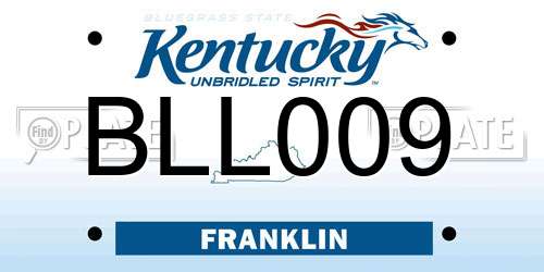 BLL009 Kentucky License Plate