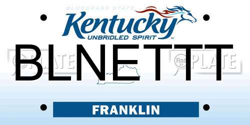 BLNETTT Kentucky License Plate