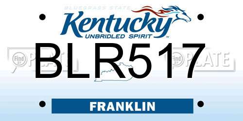 BLR517 Kentucky License Plate