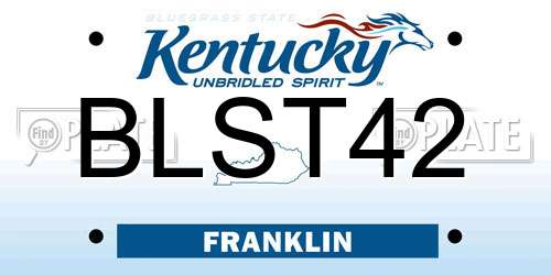 BLST42 Kentucky License Plate