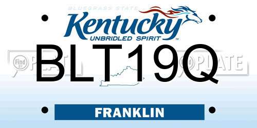 BLT19Q Kentucky License Plate