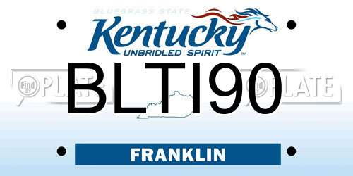 BLTI90 Kentucky License Plate