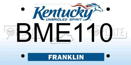 BME110 Kentucky License Plate