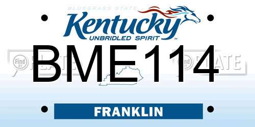 BME114 Kentucky License Plate