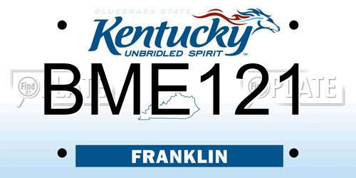 BME121 Kentucky License Plate
