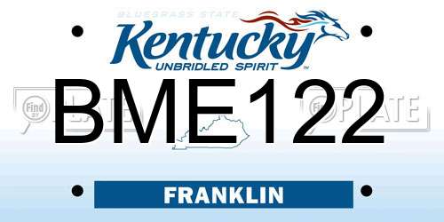 BME122 Kentucky License Plate