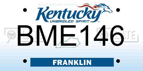 BME146 Kentucky License Plate