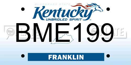 BME199 Kentucky License Plate