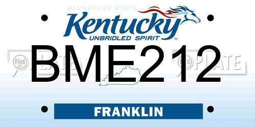 BME212 Kentucky License Plate