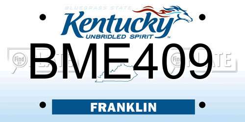 BME409 Kentucky License Plate