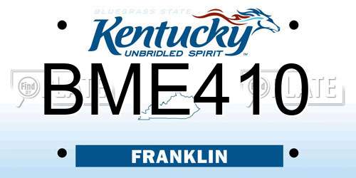 BME410 Kentucky License Plate