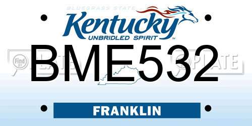 BME532 Kentucky License Plate