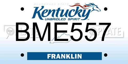 BME557 Kentucky License Plate