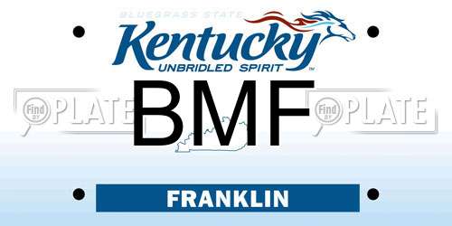 BMF Kentucky License Plate