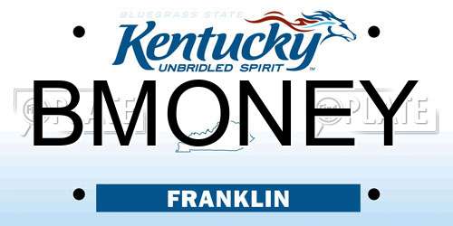 BMONEY Kentucky License Plate