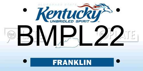BMPL22 Kentucky License Plate