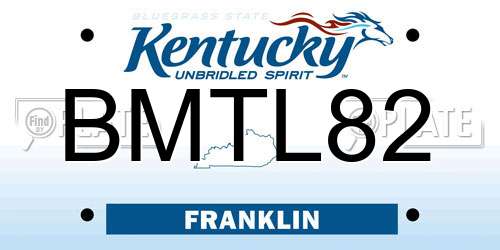 BMTL82 Kentucky License Plate