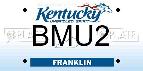 BMU2 Kentucky License Plate
